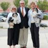 Carole holding Dreamer, John, Kathy holding Vallee